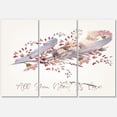 thumbnail image 1 of Designart ' Pink Feathers and Flowers All You Need Is Love ' Bohemian & Eclectic Canvas Wall Art Print, 1 of 3
