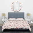 thumbnail image 1 of Designart 'Pink Fishes Pattern' Mid-Century Modern Duvet Cover Set, 1 of 4