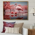 thumbnail image 1 of Designart "Pink Flamingo Paradise Elegance I" Animals Flamingo Floater Framed Canvas Wall Art, 1 of 5