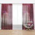 thumbnail image 1 of Designart 'Pink Forest Trees' Traditional Curtain Panel, 1 of 4