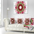 thumbnail image 1 of Designart Pink Fractal Pattern with Circles - Abstract Throw Pillow - 18x18, 1 of 1