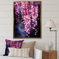 thumbnail image 1 of Designart "Pink Fuchsia Flowers Eardrop" Floral Framed Wall Art - Traditional Pink Fuschia Entryway Framed Wall Art Print, 1 of 6