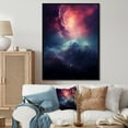 thumbnail image 1 of Designart "Pink Galaxy Universe in Space II" Space Floater Framed Canvas Print, 1 of 7