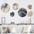 thumbnail image 1 of Designart "Pink Geode Exploration III" Abstract Marble Metal Wall Art Set of 5 Piece, 1 of 5
