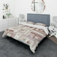 thumbnail image 1 of Designart 'Pink Geometric Form Windows II' Geometric Duvet Cover Set, 1 of 4