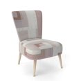thumbnail image 1 of Designart "Pink Geometric Form Windows II" Upholstered Transitional Accent Chair - Arm Chair, 1 of 5