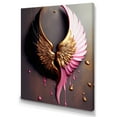 thumbnail image 1 of Designart Pink,Gold And Black Angel Wings II Canvas Wall Art, 1 of 5