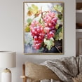 thumbnail image 1 of Designart "Pink Grapes love Vineyards" Farmhouse Floater Framed Wall Art Living Room, 1 of 7