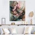 thumbnail image 1 of Designart "Pink Green Inner Worlds Of Marble III" Modern Geometric Canvas Print, 1 of 5