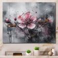 thumbnail image 1 of Designart "Pink Grey Apple Tree Artistry" Floral Apple Tree Wall Art For Bathroom, 1 of 5