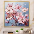 thumbnail image 1 of Designart "Pink Grey Dogwood expression" Landscapes Floater Framed Wall Decor, 1 of 7
