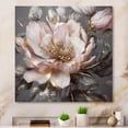 thumbnail image 1 of Designart "Pink Grey Peonies Blooming III" Floral Peony Wall Art Print, 1 of 5