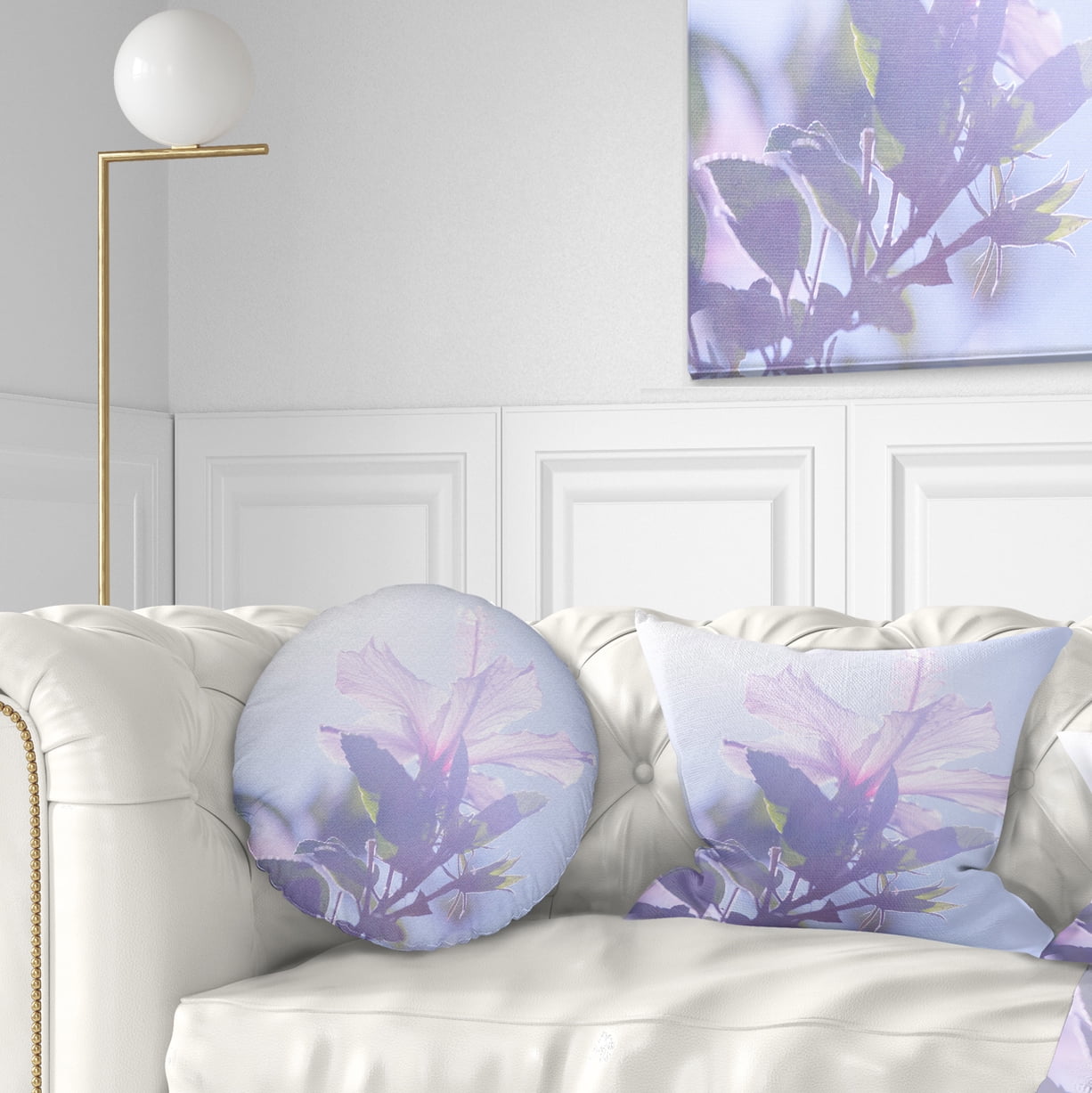 Designart Pink Hibiscus Flower in Hawaii - Flower Throw Pillow - 12x20