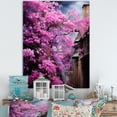 thumbnail image 1 of Designart "Pink Konini Tree Blossoms II" Floral Canvas Wall Art - Traditional Pink Fuschia Living Room Canvas Art, 1 of 6