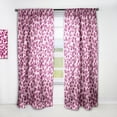 thumbnail image 1 of Designart 'Pink Leopard Pattern Retro' Mid-Century Modern Curtain Panel, 1 of 5