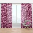 thumbnail image 1 of Designart 'Pink Leopard Pattern Retro' Mid-Century Modern Curtain Panel, 1 of 4