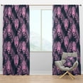 thumbnail image 1 of Designart 'Pink Leopard' Tropical Blackout Curtain Panel, 1 of 4