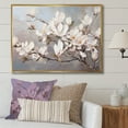 thumbnail image 1 of Designart "Pink Magnolias In Full Bloom I" Flowers Floater Framed Wall Decor, 1 of 5