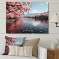 thumbnail image 1 of Designart "Pink Mount Fuji Japanese Icon in Art V" Japan Art Canvas Print, 1 of 5