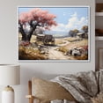 thumbnail image 1 of Designart "Pink Old Cart Vintage beauty" Old American Cart Floater Framed Canvas Art Print, 1 of 7
