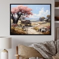 thumbnail image 1 of Designart "Pink Old Cart Vintage beauty" Old American Cart Floater Framed Canvas Art Print, 1 of 7