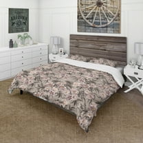 Designart 'Pink Pansies and Peonies' Floral Duvet Cover Set
