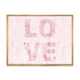 thumbnail image 1 of Designart 'Pink Pastel Love Abstract ' Shabby Chic Framed Canvas Wall Art Print, 1 of 5
