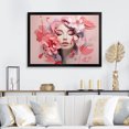 thumbnail image 1 of Designart "Pink Pastel Tones Portrait in Cubism Style I" Fashion Framed Wall Art Decor - Glam Pink Fashion Woman Living Room Framed Canvas Art, 1 of 6