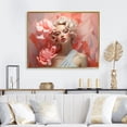 thumbnail image 1 of Designart "Pink Pastel Tones Portrait in Cubism Style VIII" Fashion Framed Wall Art - Glam Pink Fashion Woman Entryway Framed Wall Art Print, 1 of 6