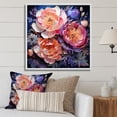 thumbnail image 1 of Designart "Pink Peonies Charm I" Floral Floater Framed Wall Decor, 1 of 7