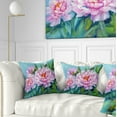 thumbnail image 1 of Designart Pink Peonies - Floral Throw Pillow - 18x18, 1 of 5
