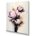 thumbnail image 1 of Designart Pink Peony Flower On Abstract Paint Canvas Wall Art, 1 of 5
