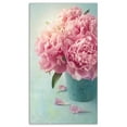 thumbnail image 1 of Designart 'Pink Peony Flowers in Vase ' Large Floral Wall Art Canvas, 1 of 3