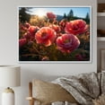 thumbnail image 1 of Designart "Pink Ranunculus landscape" Floral Floater Framed Wall Art Living Room, 1 of 7