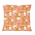 thumbnail image 1 of Designart Pink Retro Abstract Design' Mid-Century Modern Throw Pillow - 12x20, 1 of 2