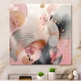 thumbnail image 1 of Designart "Pink Rosegold Stripes Complexity V" Modern Shapes Transitional Canvas Art Print, 1 of 5