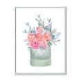 thumbnail image 1 of Designart 'Pink Roses With Gift Box' Farmhouse Framed Canvas Wall Art Print, 1 of 5