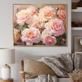 thumbnail image 1 of Designart "Pink Roses love expression" Floral Floater Framed Wall Decor, 1 of 7