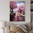 thumbnail image 1 of Designart "Pink Rural Road Calm II" Landscape & Nature Floater Framed Canvas Art Print, 1 of 7