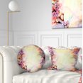 thumbnail image 1 of Designart Pink Sakura on Blurred Background - Floral Throw Pillow - 12x20, 1 of 5