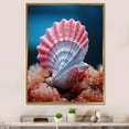 thumbnail image 1 of Designart "Pink Seashell Euphony" Animals Floater Framed Canvas Wall Art, 1 of 7