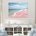 thumbnail image 1 of Designart "Pink Simplicity Beach Landscape I" Landscapes Canvas Print, 1 of 5