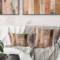 thumbnail image 1 of Designart "Pink Striped Pattern Resembling Farmhouse Planks" Striped Printed Throw Pillow, 1 of 5