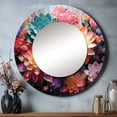 thumbnail image 1 of Designart "Pink Succulent Pink Charm I" Succulent Rund Mirror For Wall Decor - Large Pink Round Printed Mirror - Traditional Round Mirror 23" x 23" Inch, 1 of 6