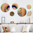 thumbnail image 1 of Designart "Pink Sun Rinsing" Religious Landscape Metal Wall Art Set of 5 Piece, 1 of 5