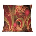 thumbnail image 1 of Designart Pink Symmetrical Fractal Pattern - Floral Throw Pillow - 16x16, 1 of 1