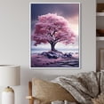 thumbnail image 1 of Designart "Pink Tree delicate Whispers I" Landscape Trees Floater Framed Wall Art Living Room, 1 of 7