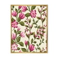 thumbnail image 1 of Designart 'Pink Vintage Wildflowers' Traditional Framed Canvas Wall Art Print, 1 of 5