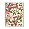 thumbnail image 1 of Designart 'Pink Vintage Wildflowers' Traditional Framed Canvas Wall Art Print, 1 of 5