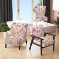 thumbnail image 1 of Designart "Pink Whimsical Wildflowers II" Upholstered Abstract Botanicals Accent Chair and Modern & Contemporary Arm Chair - Multiple Color & Pattern, 1 of 7